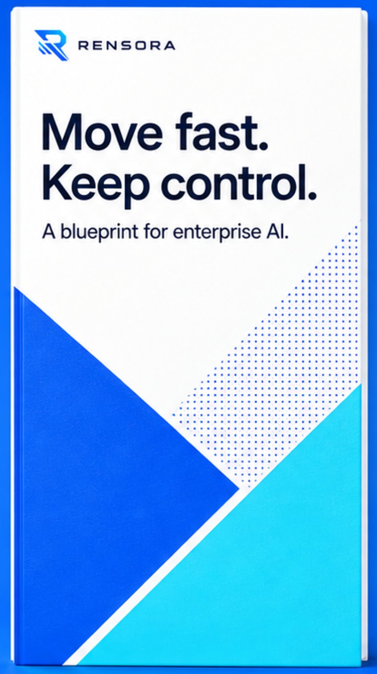 White paper cover: Move fast. Keep control. A blueprint for enterprise AI.